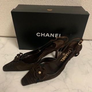 シャネル(CHANEL)のCHANEL ブラウンヒールパンプス(ハイヒール/パンプス)