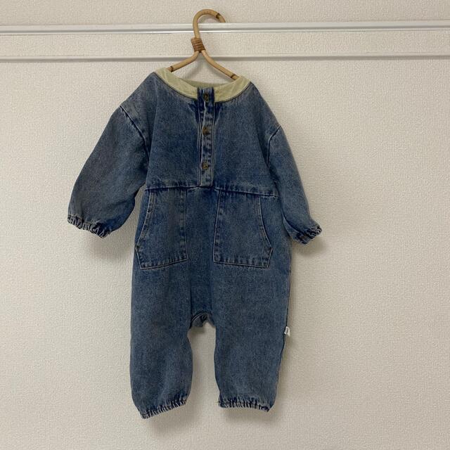 ZARA KIDS(ザラキッズ)の韓国子供服　デニム　ロンパース キッズ/ベビー/マタニティのベビー服(~85cm)(ロンパース)の商品写真