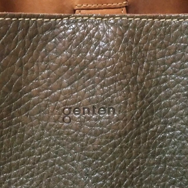 genten(ゲンテン)の【美品】genten ゲンテン トートバッグ レザー カーキ 希少 レディースのバッグ(トートバッグ)の商品写真