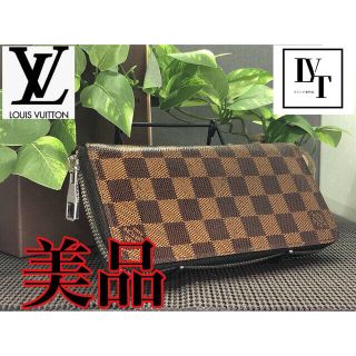 ルイヴィトン(LOUIS VUITTON)の美品　ルイヴィトン　ダミエ　ジッピーヴェルティカル　N61207 ブラウン(長財布)