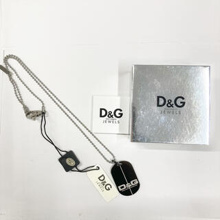 ディーアンドジー(D&G)のD&Gディー&ジー　ドルガバ　ネックレス　アクセサリー　ブラック　プレート(ネックレス)