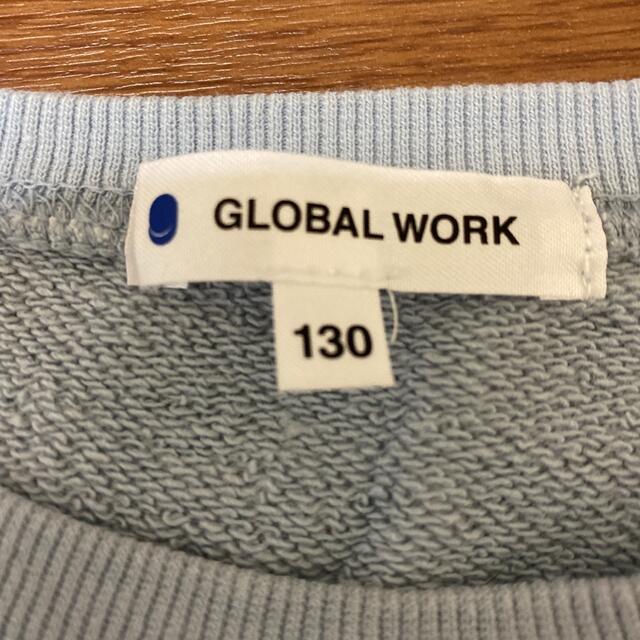 GLOBAL WORK(グローバルワーク)のトレーナー　130 中古 キッズ/ベビー/マタニティのキッズ服女の子用(90cm~)(Tシャツ/カットソー)の商品写真