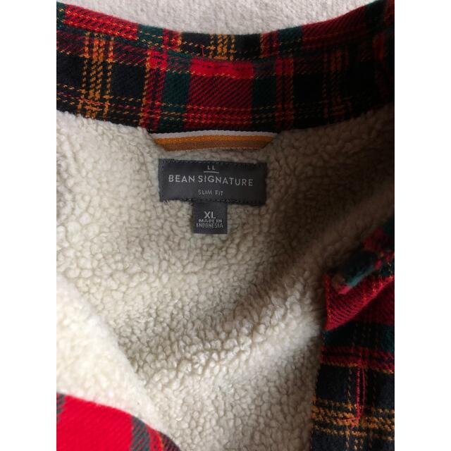 ll bean シェルパフリースフランネルシャツ 赤 xl 独特の上品 ll bean xl 赤 シェルパフリースフランネルシャツ その他