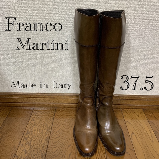 Franco Martini ロングブーツ 茶 サイズ37.5 イタリア製 - ブーツ