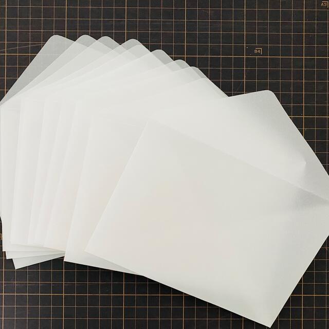 トレーシングペーパー　洋2封筒 ハンドメイドの文具/ステーショナリー(カード/レター/ラッピング)の商品写真