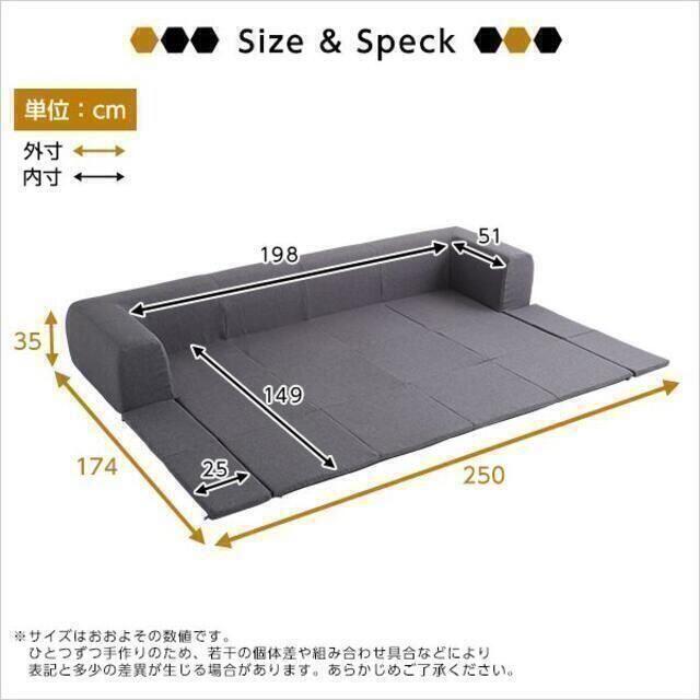 限定10%OFF フロアマット付きソファLサイズ(幅250cm)お家で洗えるカバーリングタイプの通販 by マサ's shop|ラクマ 最新品即納
