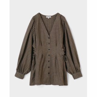 マウジー(moussy)のmoussy レースアップ　チェック　ブラウス(シャツ/ブラウス(長袖/七分))