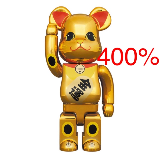 その他BE@RBRICK 招き猫 金運 金メッキ 参 400%