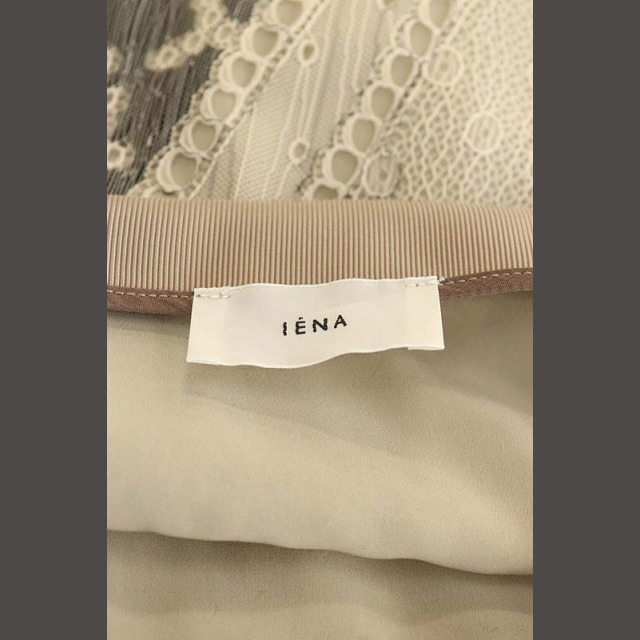 IENA(イエナ)のイエナ 19AW パネルレースロングスカート タイト スリット ライトブラウン レディースのスカート(ロングスカート)の商品写真