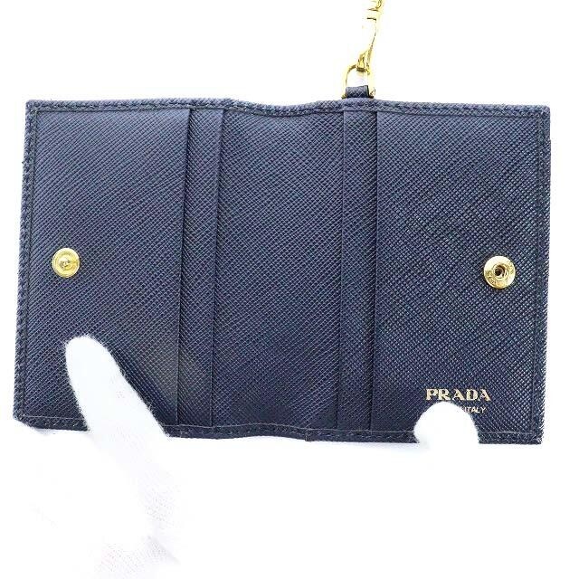 PRADA(プラダ)のプラダ レザー バッジホルダー パスケース 定期入れ 二つ折り BALTICO レディースのファッション小物(名刺入れ/定期入れ)の商品写真