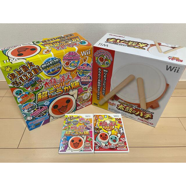 太鼓の達人　wii タタコン2コ、ソフト2枚セット