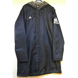 アディダス(adidas)のadidas アディダス ベンチコート　メンズ、ネイビーブルーのＬサイズ(ウェア)