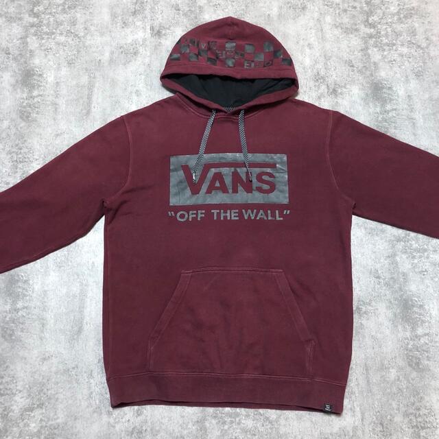 VANS(ヴァンズ)の【いーたん様専用】VANS☆ラバービッグロゴフードチェッカーフラッグパーカー メンズのトップス(パーカー)の商品写真