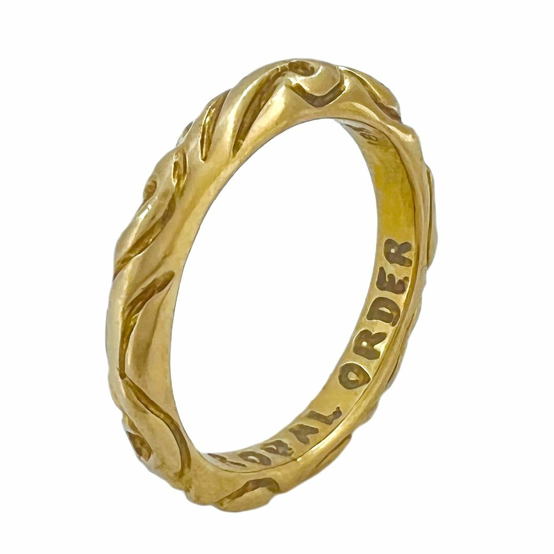 ロイヤルオーダー リング スクロールバンド 定価¥306,900 18K YG