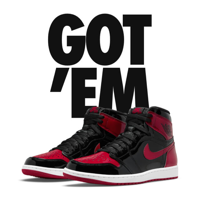 NIKE JORDAN 1 PATENT BRED 28.0cm