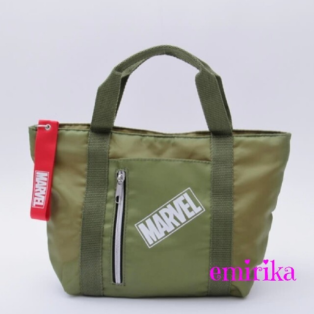 マーベルロゴ 保冷ランチバッグ MARVEL お弁当 サブバッグ インテリア/住まい/日用品のキッチン/食器(弁当用品)の商品写真