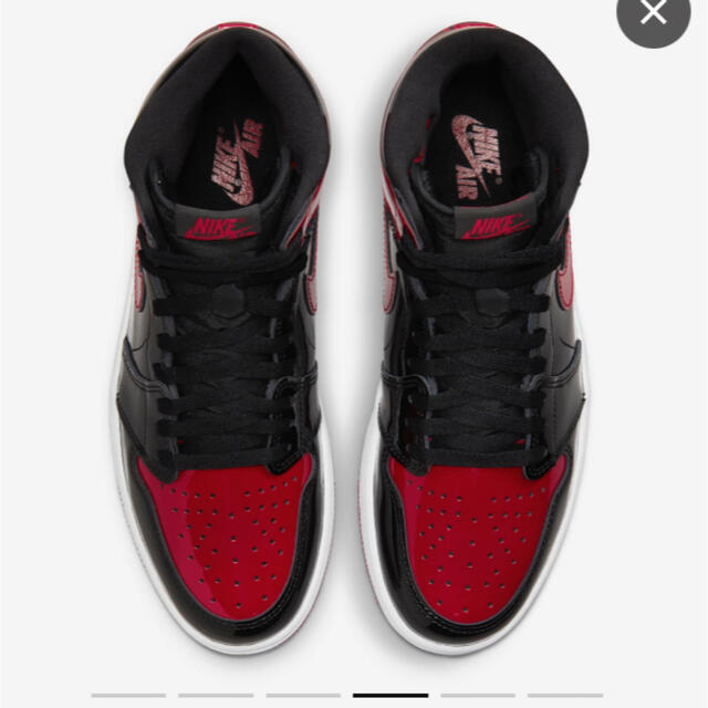 最新エルメス NIKE AIRJORDAN1 patent bred 28cm ジョーダン1