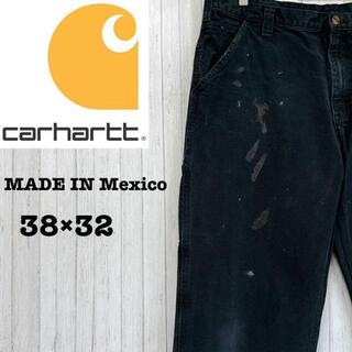 カーハート(carhartt)のカーハート　メキシコ製　ダック地　ペインターパンツ　黒　アウトレット　38/32(ペインターパンツ)