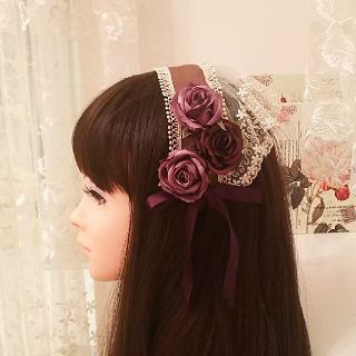 イノセントワールド(Innocent World)の💠HinaHime~雛姫~💠薔薇とヴェールのカチューシャ(ヘアアクセサリー)