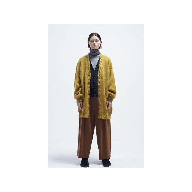 SUNSEA(サンシー)のURU WOOL MOHAIR CARDIGAN YELLOW 2021AW メンズのトップス(カーディガン)の商品写真