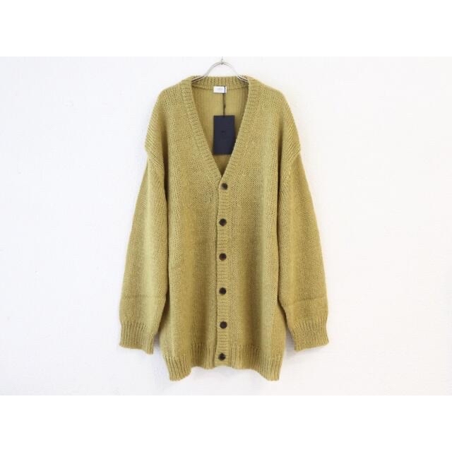 SUNSEA(サンシー)のURU WOOL MOHAIR CARDIGAN YELLOW 2021AW メンズのトップス(カーディガン)の商品写真