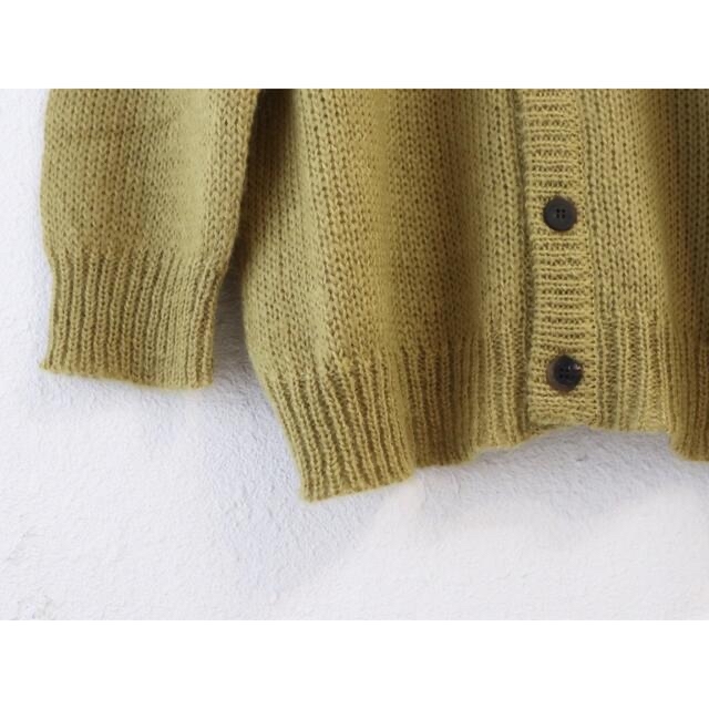 SUNSEA(サンシー)のURU WOOL MOHAIR CARDIGAN YELLOW 2021AW メンズのトップス(カーディガン)の商品写真