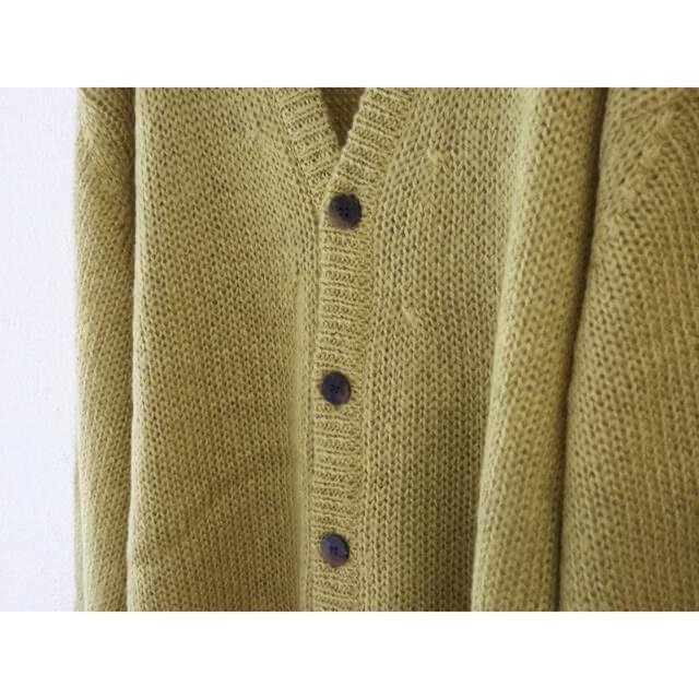 SUNSEA(サンシー)のURU WOOL MOHAIR CARDIGAN YELLOW 2021AW メンズのトップス(カーディガン)の商品写真