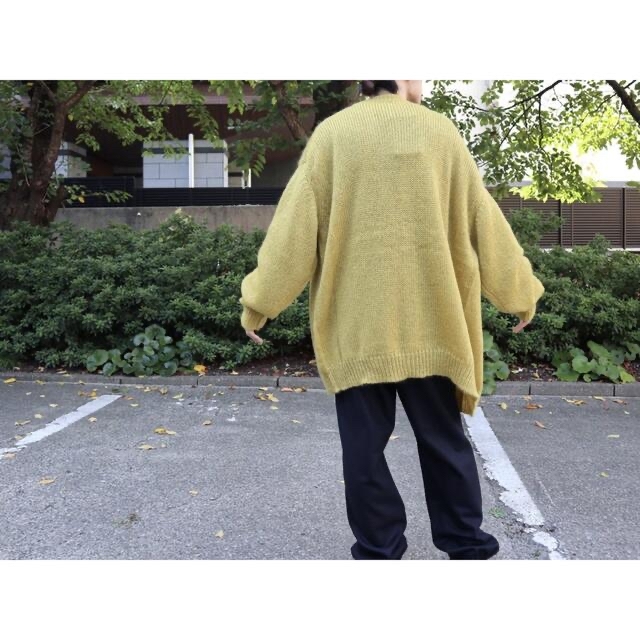 SUNSEA(サンシー)のURU WOOL MOHAIR CARDIGAN YELLOW 2021AW メンズのトップス(カーディガン)の商品写真