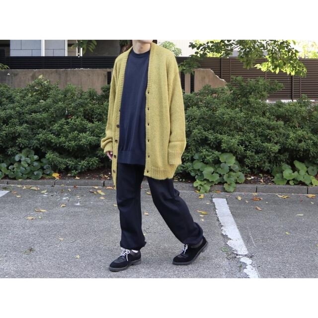 SUNSEA(サンシー)のURU WOOL MOHAIR CARDIGAN YELLOW 2021AW メンズのトップス(カーディガン)の商品写真