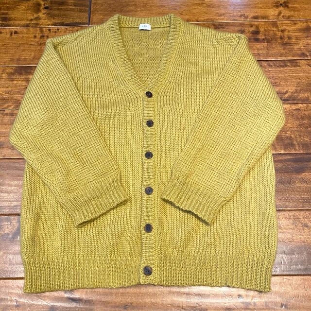 クーポン利用&送料無料 URU WOOL MOHAIR CARDIGAN YELLOW 2021AW