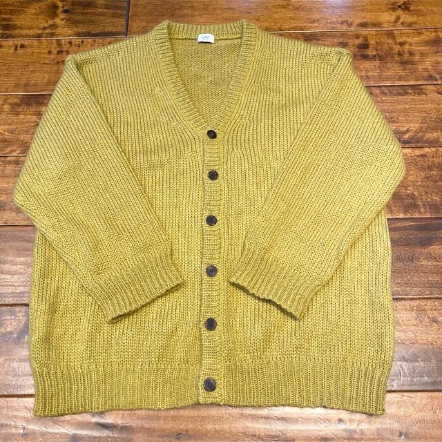 SUNSEA(サンシー)のURU WOOL MOHAIR CARDIGAN YELLOW 2021AW メンズのトップス(カーディガン)の商品写真