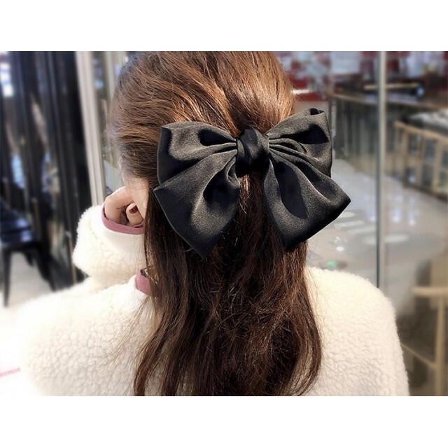 とっておきし福袋 リボンバレッタ❤️黒色 ゴスロリ ロリータ コスプレ 地雷系 韓国 髪飾り✨