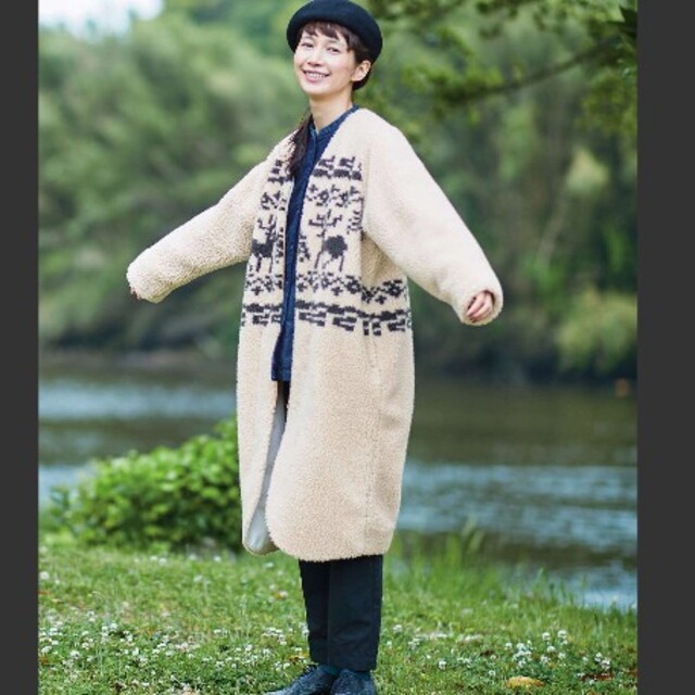 FELISSIMO(フェリシモ)のサニークラウズ☆カウチンボアコート レディースのジャケット/アウター(ロングコート)の商品写真