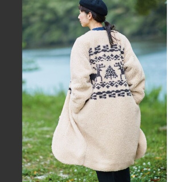 FELISSIMO(フェリシモ)のサニークラウズ☆カウチンボアコート レディースのジャケット/アウター(ロングコート)の商品写真