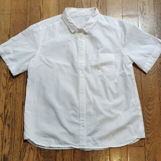 ジーユー(GU)の美品　GUコットンシャツ(シャツ/ブラウス(半袖/袖なし))