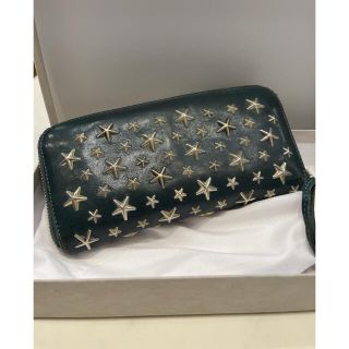 ジミーチュウ(JIMMY CHOO)のJIMMY CHOO 長財布 ラウンドファスナー長財布　スタースタッズ　箱付き (財布)