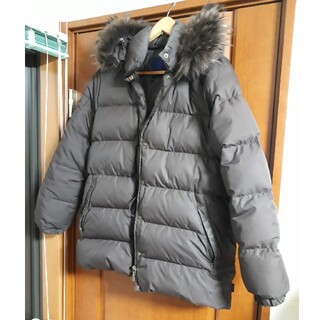 モンクレール(MONCLER)の★難有り★MONCLER★ モンクレール ファー付 ダウンジャケット ブラウン(ダウンジャケット)