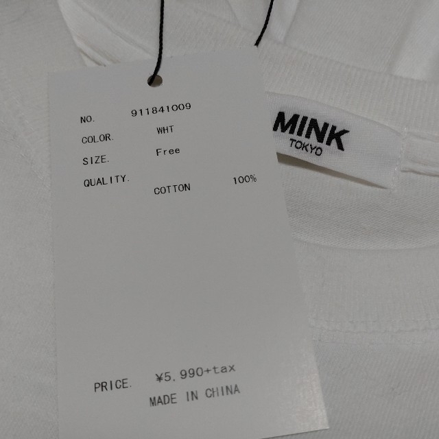 GYDA(ジェイダ)の新品 MINK TOKYO ロゴ入りオーバーサイズTシャツ レディースのトップス(Tシャツ(長袖/七分))の商品写真