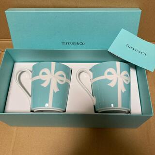 Tiffany & Co. - ティファニー　ブルーボックス　マグカップ　2個　新品　リボン　シボレー　食器