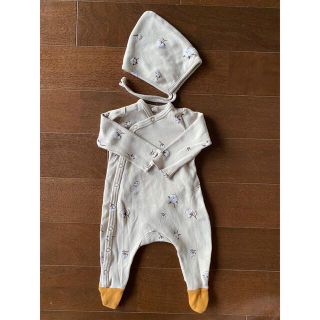 キャラメルベビー&チャイルド(Caramel baby&child )の【お買い得】organiczooロンパース＆ボンネットセット　0-3m(ロンパース)