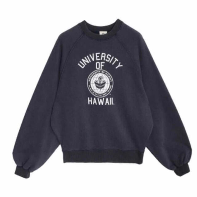 Ameri VINTAGE(アメリヴィンテージ)のAmeri◆AMERI HAWAII COLLEGE TOP ネイビー レディースのトップス(トレーナー/スウェット)の商品写真