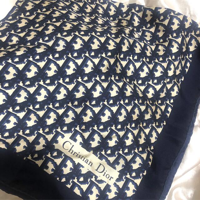 美品】ChristianDior クリスチャンディオール スカーフ 絹100%-