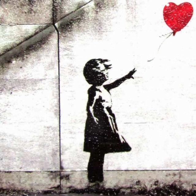 Banksy GIRL WITH RED BALLOON赤い風船と少女 ポスター- Banksy GIRL WITH RED BALLOON赤い風船と少女 ポスター-