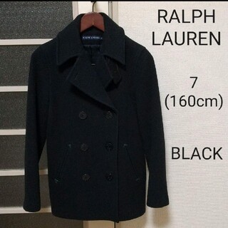 ラルフローレン(Ralph Lauren)のRALPH LAUREN ピーコート 7(160cm) 黒 ジャケット(ピーコート)
