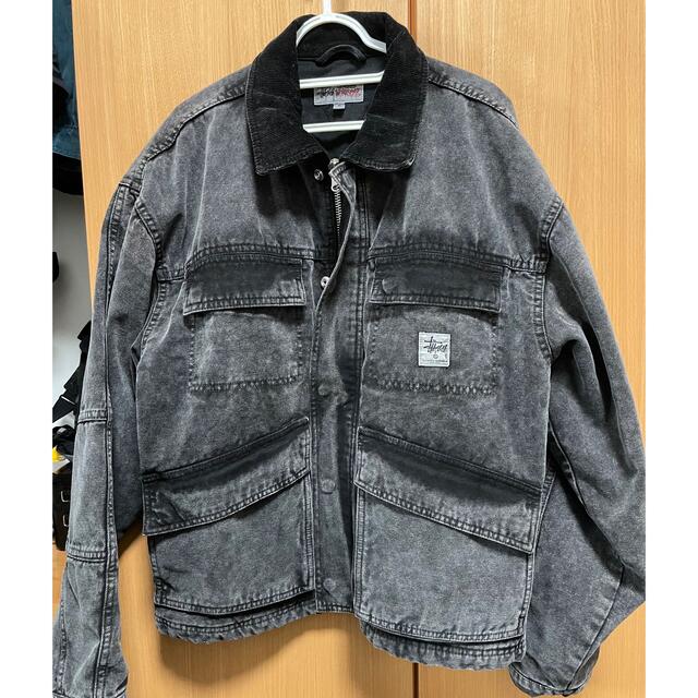 stussy washed canvas shop jacket M 数回着用 - Gジャン/デニムジャケット