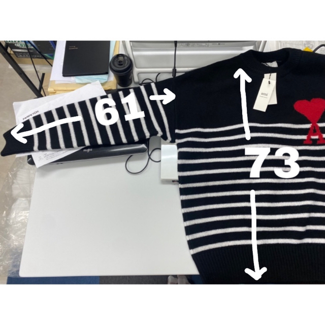 ami paris ニット セーター ブラック ボーダー ami paris ニット セーター ブラック ボーダー