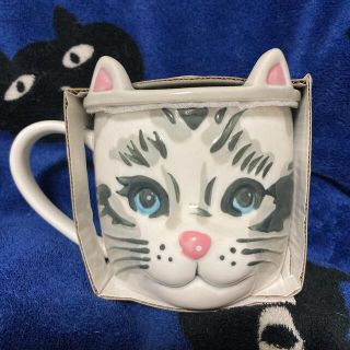 キャスキッドソン(Cath Kidston)の♬レア・美品♬未使用♬キャス・キッドソン♬猫・キャット♬蓋つき マグカップ♬(グラス/カップ)