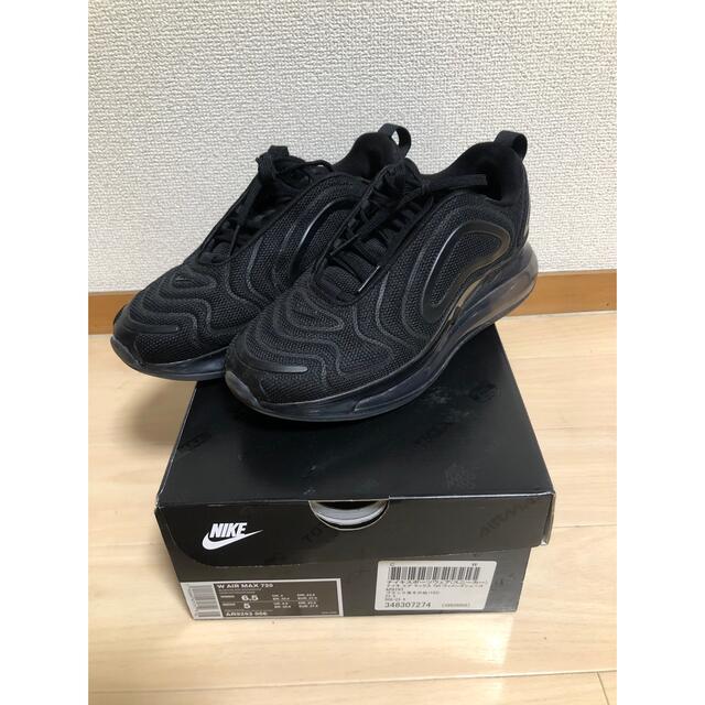 nike w air max 720 23.5 us6.5 ブラック　黒レディース