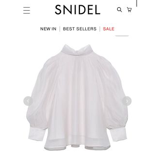 スナイデル(SNIDEL)の新品未使用  snidel トップス オーガンシースルーブラウス リボン(シャツ/ブラウス(長袖/七分))