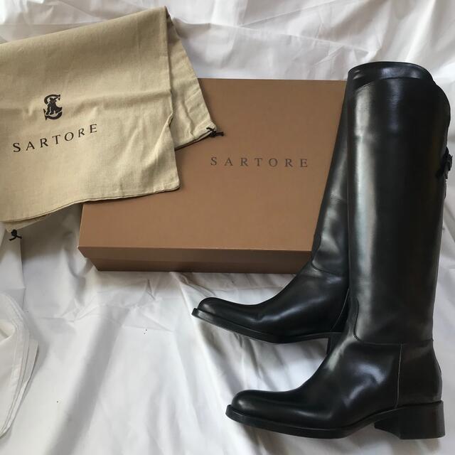 SARTORE(サルトル)のSARTORE サルトル シングルベルト ロングブーツ 黒 36 レディースの靴/シューズ(ブーツ)の商品写真